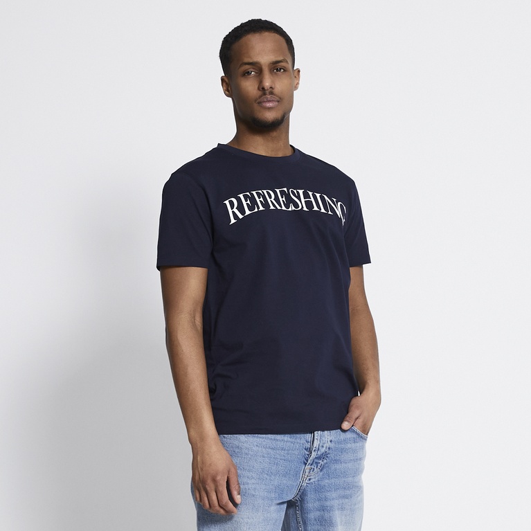 Printed tee "Bill" Navy